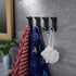 YIGII Towel Hook/Adhesive Hooks, Black Wall Hooks for Bathroom and Kitchen, Heavy Duty 4-Pack