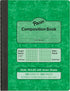 Pacon Green Dual Ruled Composition Book, 1/4" Grid & 3/8" Wide Ruled, 100 Sheets, 9-3/4" x 7-1/2"