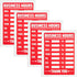Business Hours Sign - Red and White Waterproof Flexible Plastic, Scratch Resistant, 9 x 12 Inches Signboard for