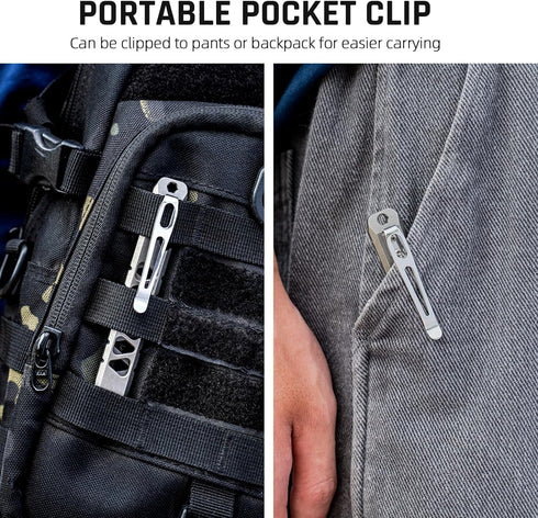 Compact Titanium EDC Pry Bar Multitool with Bottle Opener - Portable Keychain Tool for Outdoor Adventures