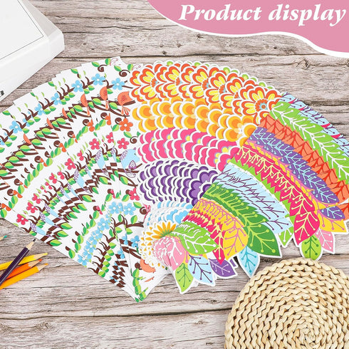 Spring Bulletin Board Border Decorations with 200 Glue Point Dots (60Pcs, 59Ft in Length)