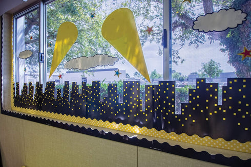 Teacher Created Resources Superhero Cityscape Bulletin Board (TCR5693) by Teacher Created Resources