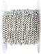 Ball Chain Spool #3 Nickel Plated Steel Bead Chain, 2.4 Diameter, 100 Feet with 30 Matching Connectors