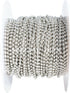 Ball Chain Spool #3 Nickel Plated Steel Bead Chain, 2.4 Diameter, 100 Feet with 30 Matching Connectors