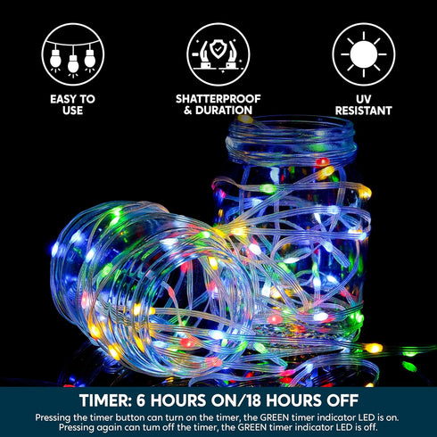 600 Outdoor,197 8 Joiedomi LED Christmas Lights FT Multicolor Christmas Tree Lights with Modes Timer, PVC Clear Wire