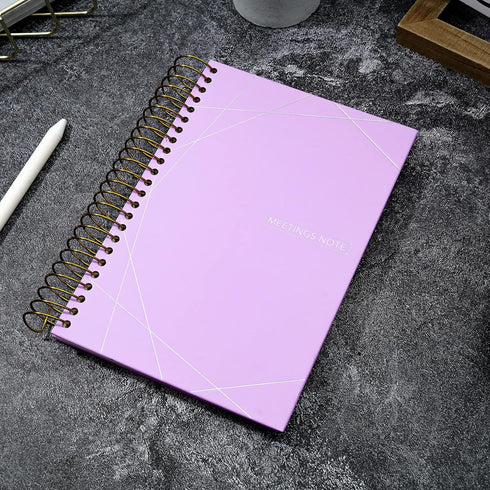 Meeting Notebook with Action Items, 120 Sheets A5 Work Notebook for Office Business Meeting Agenda for Men Women