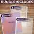 Samsill Recipe Binder Kit, Full Page 8.5 x 11, 1 Inch D-Ring, Gradient Design