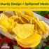 Large 6x8 Inch Anti-Spill Plastic Nacho Trays 25 Pack, Reusable 2 Compartment Boats for Dips, Snacks, and Fair Foods