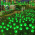 2 Pack St Patricks Day Decorations, 18 LED Lucky Green Shamrock Solar Lights with 2 Modes for Yard Garden Lawn Pathway