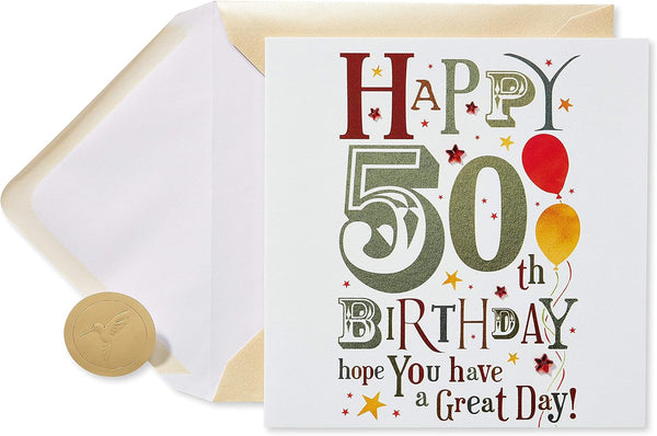 Papyrus 50th Birthday Card (Great Day)