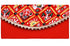 Set of 3 Money Envelopes Shagun Lifafa Indian Handmade Fabric Indian Brocade Money Cash Gift Envelope Wedding Housewarming Gifts Return Gifts Card Holder tip Fancy Money Holder Bag (Size:-4"x 8")(Red)