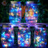 12 Pack 30 Multicolored2 SunKite Solar Mason Jar Lights, LED Waterproof Fairy Firefly Jar Lids String Lights