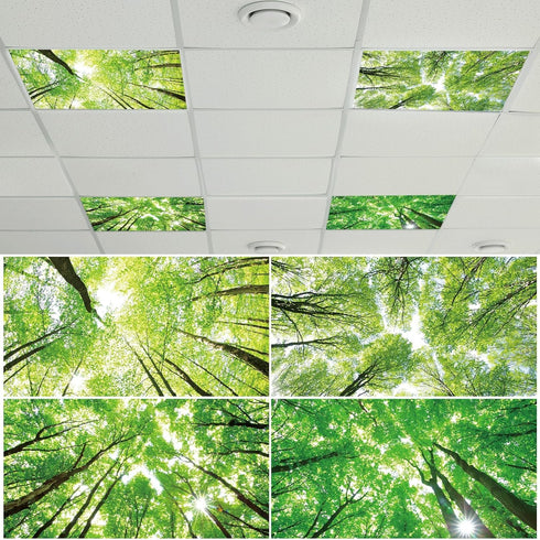 4 Pcs Fluorescent Light Covers with 40 Magnets Decorative for Classroom Ceiling