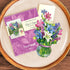 6 Inch 3D Freshcut Paper Pop Up Cards, Mini Lilies & Lupines, Mini Sized Forever Flower Bouquet Popup Greeting Cards
