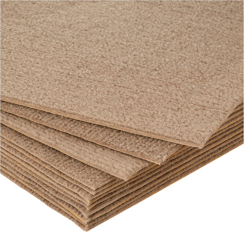Nexus Self Adhesive 12-Inch Carpet Floor Tiles, 12 Tiles - 12" x 12", Tan Peel & Stick DIY Flooring for Home