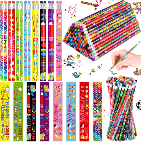 Teling 120 Pcs School Pencils, Welcome Back to School Supplies for Kids Students Teacher Classroom