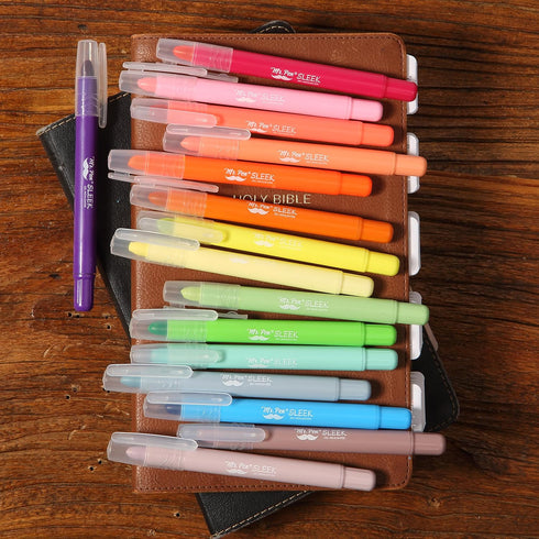 Mr. Pen Gel Highlighter, 16 Pack, Morandi and Vibrant Colors, No Bleed Highlighters for Bibles