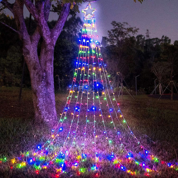 FUNIAO (New Christmas Decoration Lights, 320 LED Waterproof String Lights with Star