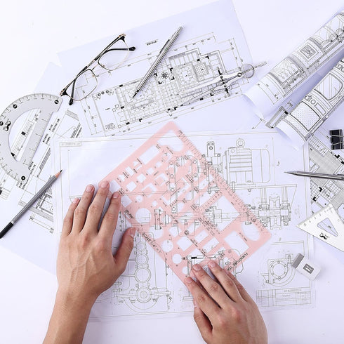 Mr. Pen House Plan Templates - Interior Design and Furniture Drafting Tools, Set of 3