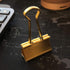Binder Clips Medium Metal Clamp, 1-1/4 in (1.25 inch), Gold, 24 Count