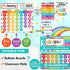 Decorably 147 Pcs Rainbow Calendar Bulletin Board Set for Classroom Teacher Calendar Set
