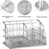 Silver Desk Organizers and Accessories Set, Stapler, Pen Holder, Phone Holder, and Office Supplies