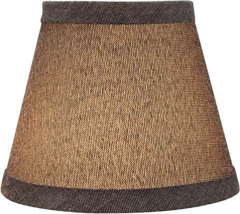 Aspen Creative 32064-2A, 3" 5" 4" Set 2 Hardback Empire Clip-On Chandelier Lamp Shade, Grey, Top x Bottom x Slant