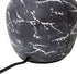 LT1170-BLK 12.4" Simple Designs Chic Glow Rounded Marble Inspired Concrete Table Lamp with Fabric Shade, Bedroom