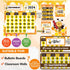 Decorably 157 Pcs Bee Classroom Decorations Set, Bee Calendar Numbers, Bumblebee Classroom Decor, Bulletin Board