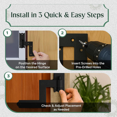 6.5" Renovators Supply Manufacturing Wrought Iron Lift-Off Pintle Shutter Hinges Black Colonial Window & Gate Hardware