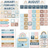 Hadley Designs Boho Calendar For Classroom - Bulletin Board Sets for Teachers, School Calendar for Classroom