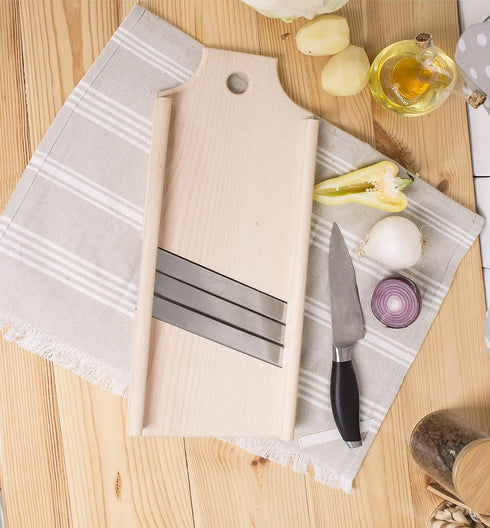 Wooden Cabbage Shredder for Coleslaw (17.7x7 in) - Cabbage Grater for Sauerkraut and Slaw Slicer