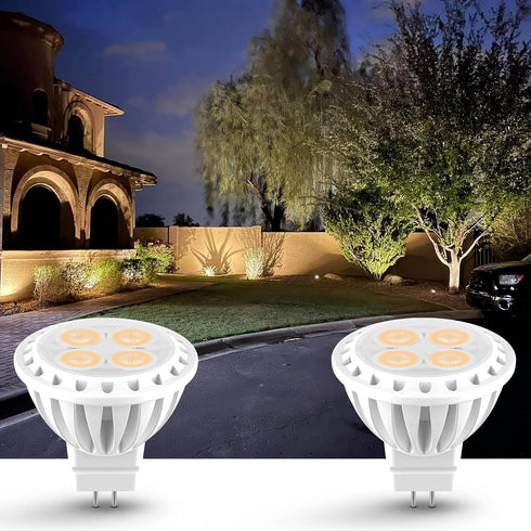 ALIDE 3W MR11 LED Light Bulbs, 12v 20w 35w Replacement, Low Voltage Fiber Optics Christmas Tree Outdoor Landscape Bulb, G4/GU4/GZ4 Bi-Pin Base, Soft Warm White 2700K, Non-Dimmable, 6Pack by ALIDE