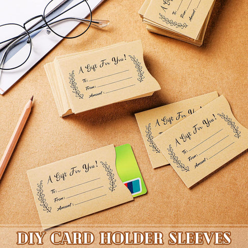 600 3.54 2.36 Inches(Brown) Yinder Pcs Gift Card Envelopes Bulk Thank You Gift Card Sleeves Appreciation Mini Money