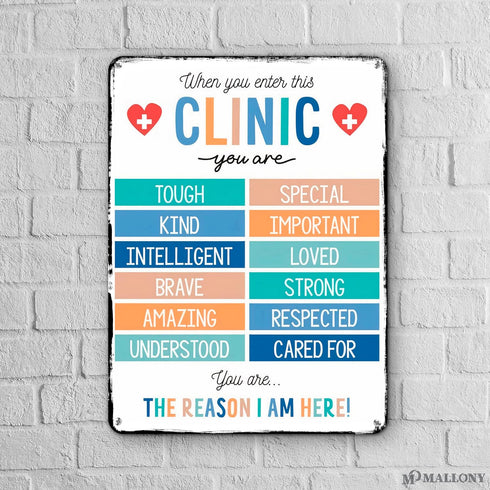 When You Enter Clinic Decor Health Poster Decorations, Motivational Wall Art Office Posters for Classroom Poster Decor