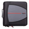 Case-it Mighty Zip Tab Zipper Binder, Jet Black, 3" O-Ring, 5-Color Tabs, Expanding File Folder, Shoulder Strap