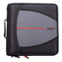 Case-it Mighty Zip Tab Zipper Binder, Jet Black, 3" O-Ring, 5-Color Tabs, Expanding File Folder, Shoulder Strap