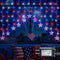 4th of July Patriotic Star Icicle Lights,red White and Blue Curtain String,11.5ft