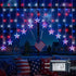 4th of July Patriotic Star Icicle Lights,red White and Blue Curtain String,11.5ft
