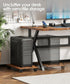 Akxomel 4 Mobile CPU Stand, Computer Tower Stand with Caster Wheels, Under Desk PC Cart for Floor, Industrial PC Tower