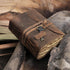 Vintage Leather Journal - Antique Handmade Leather Bound with Deckle Edge Paper for Men and Women Diary