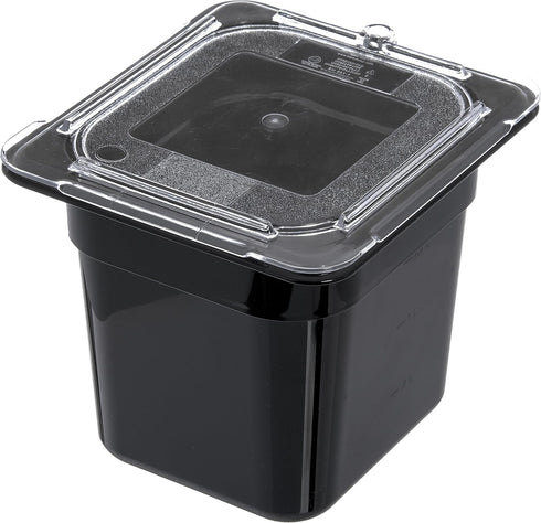 Carlisle FoodService Products Clear Polycarbonate 1/6 Size Universal Flat Food Pan Lid for Catering and Buffets