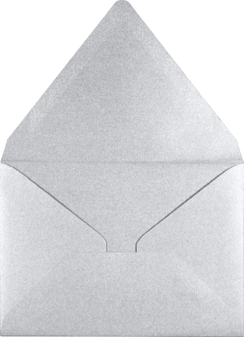 LUXPaper 4Bar A1 Contour Flap Invitation Envelopes | 3 5/8" x 5 1/8" | Silver Metallic | 80lb. Text | 50 Qty
