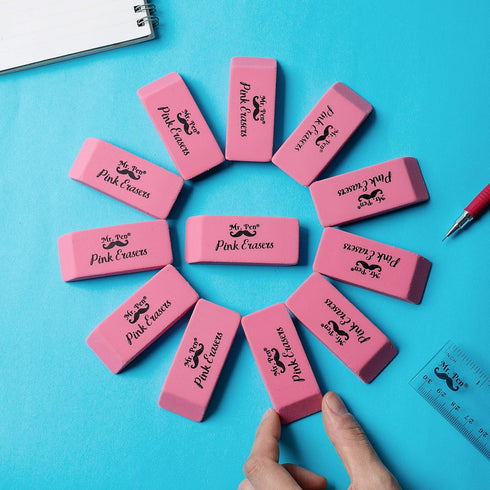 Mr. Pen Pink Pencil Erasers, 48 Pack, Art Erasers for Drawing, Kids, and Artists