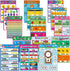 Educational Preschool Poster Pack of 15 for Toddlers and Kids, ABC Alphabet, Shapes Chart, 17x12 Inches Classroom