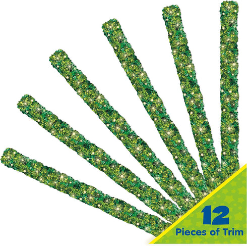 Eureka Curiosity Garden Twinkle Hedge Decorative Trim for Classroom, 2.25" Wide, 12 Strips, 37 Total Feet