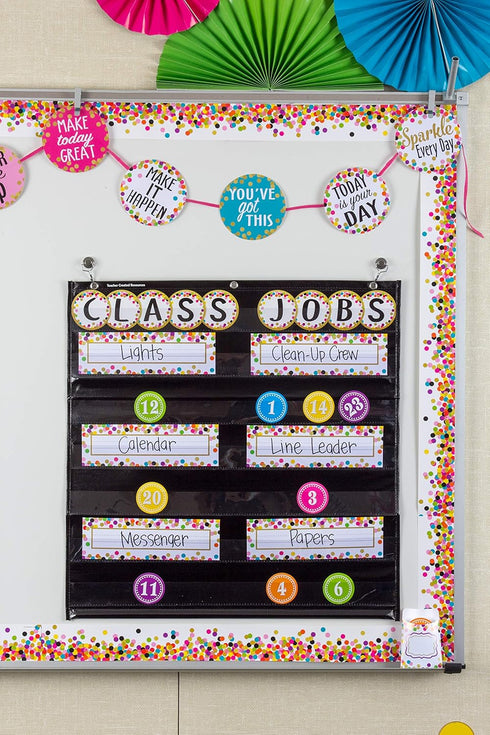 Teacher Created Resources Black 7 Pocket Chart, 20740