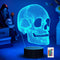 Ammonite Skull Night Light for Kids, 3D Illusion Lamp LED Desk Table