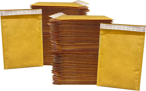 Kraft Bubble Mailers Pack and Ship, 100 Pack, #2 - 8.5" x 12"