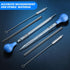 Weewooday Glass Droppers Pipettes, Graduated Lab Dropper with Big Rubber Hats, 20 cm Stir Rod Washing Brush, 8 Pieces